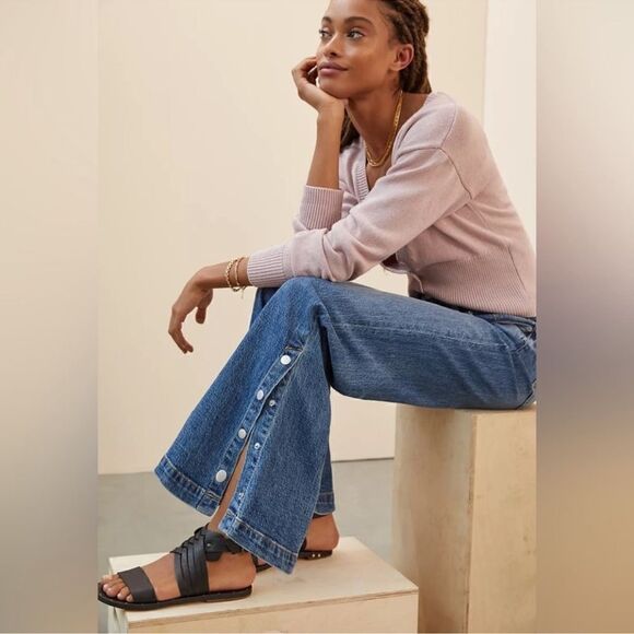 Anthropologie Pilcro Darted Wide-Leg Jeans NEW Plus Size 18W - Picture 2 of 13